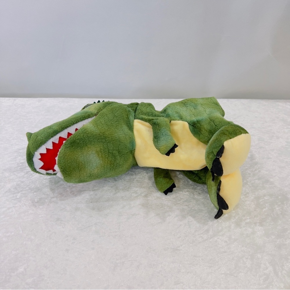 Dinosaur Hand Puppet Plush Toy Tyrannosaurus Rex Kids Fun Multi Green - Picture 6 of 11